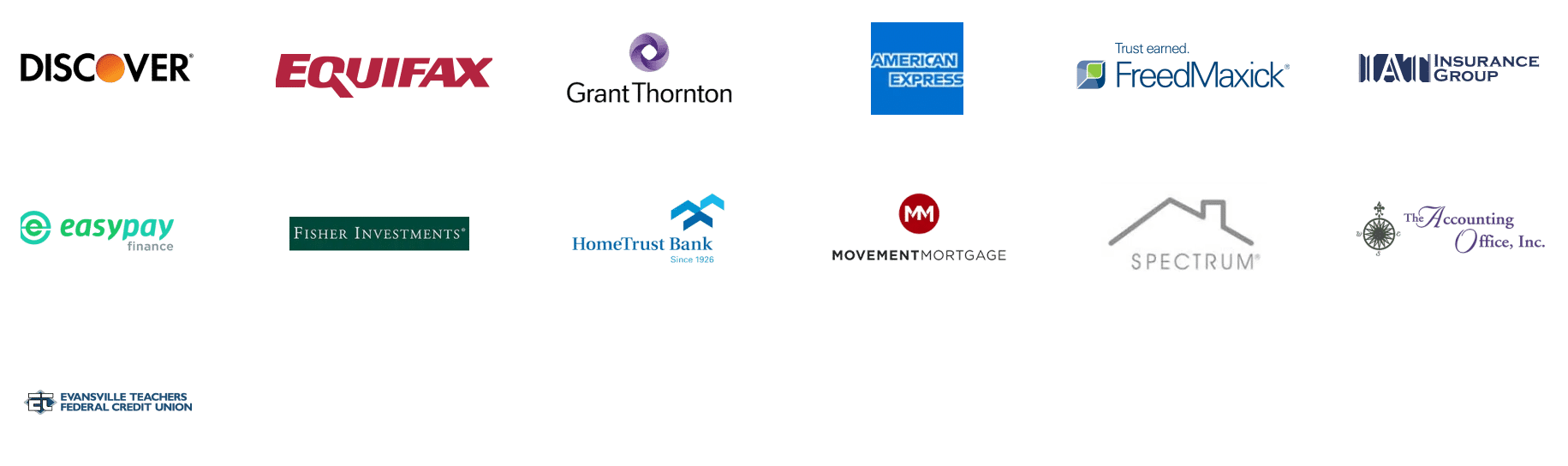 our financial services client logos