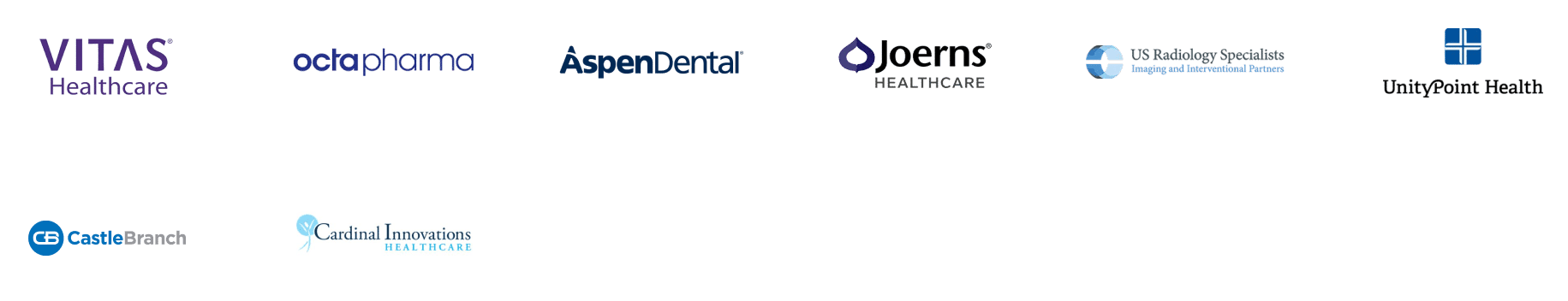 out client logos from healthcare