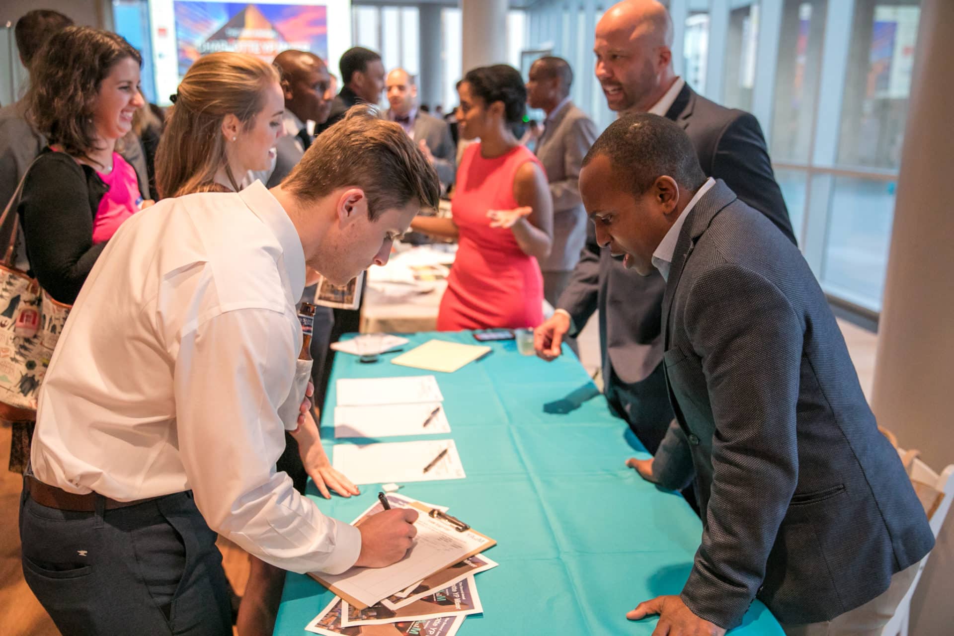 recruitment team conducting hiring fair