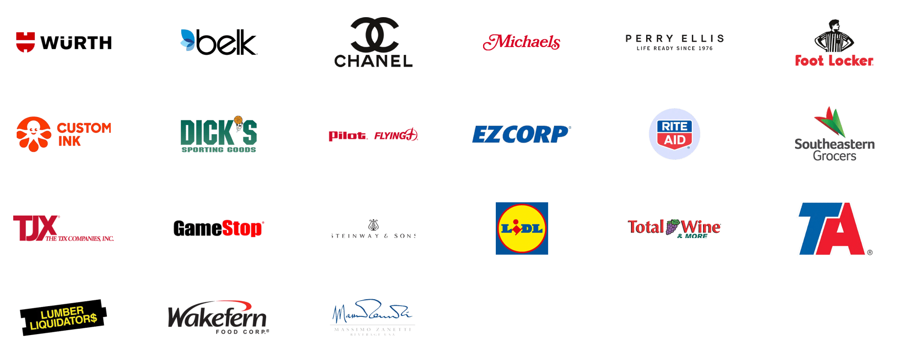 our client logos from retail
