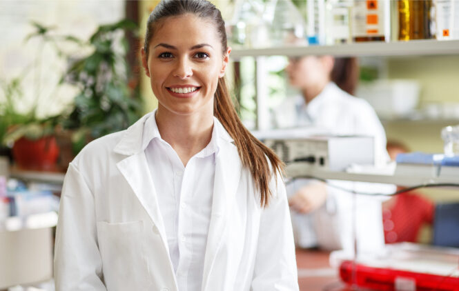 female chemical engineer smiling