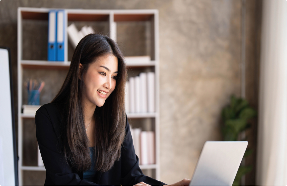 accounts receivable professional working on laptop