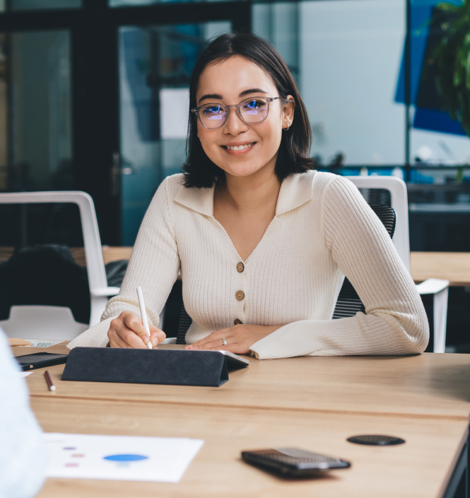 fintech candidate smiling fintech candidate smiling