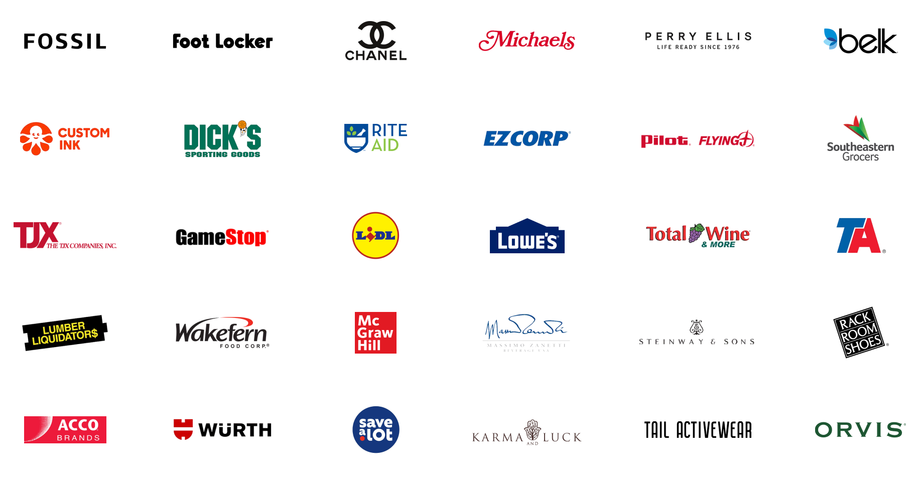 our client logos from retail