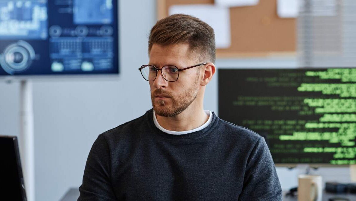 sales management recruiter reading a tablet