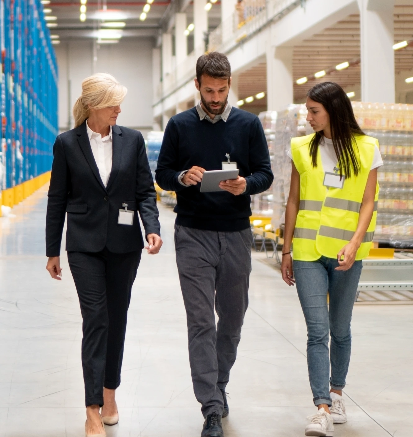 operations employees walking