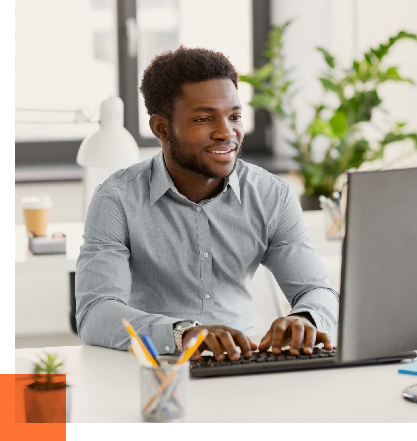 male professional on computer